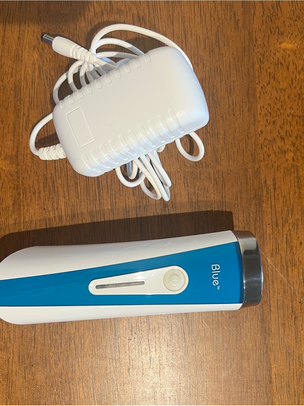 Blue™ White and Blue Rechargeable Electronic Device with Charger